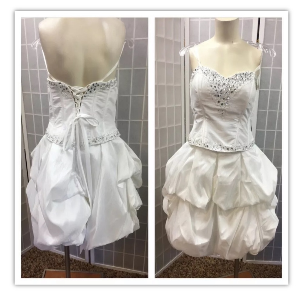 Lana Bisset, wedding dress, short, corset,size10.: